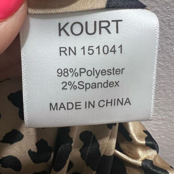 NWT Kourt midi Animal Print Tan and Black Skirt size xxs womens - Picture 7 of 16